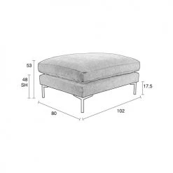 Zuiver Poufs Pouf En Tissu Beige -Fauteuils, poufs et repose-pieds Soldes pouf en tissu beige 5