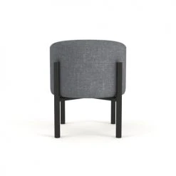 Potiron Paris Poufs Pouf En Tissu Gris, Pieds En Métal Noir -Fauteuils, poufs et repose-pieds Soldes pouf en tissu gris pieds en metal noir 3