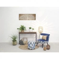 Aubry Gaspard Poufs Pouf En Tissu Jungle -Fauteuils, poufs et repose-pieds Soldes pouf en tissu jungle 3