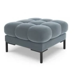 Micadoni Home Poufs Pouf En Velours Vert Bouteille -Fauteuils, poufs et repose-pieds Soldes pouf en velours bleu clair 1
