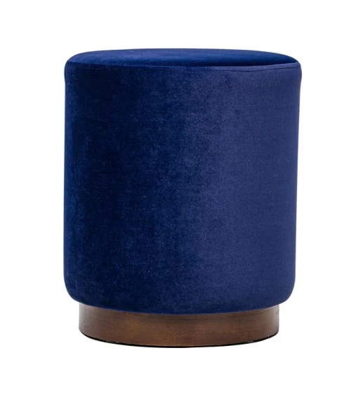 Nordlys Poufs Pouf En Velours Bleu Et Base En Bois 1 Nordlys Poufs Pouf En Velours Bleu Et Base En Bois