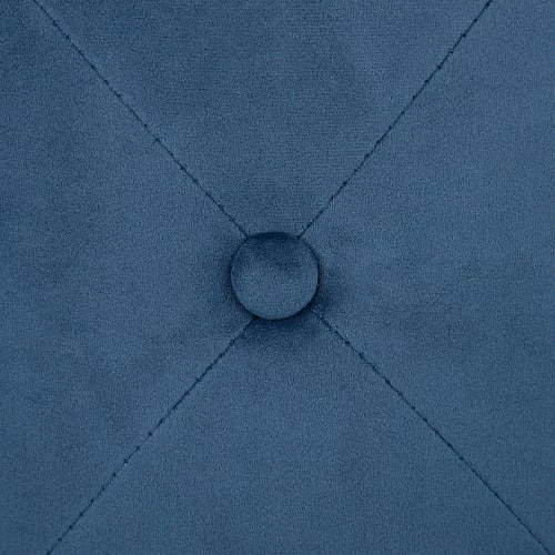 Beliani Poufs Pouf En Velours Bleu Foncé 4 Beliani Poufs Pouf En Velours Bleu Foncé – Image 4