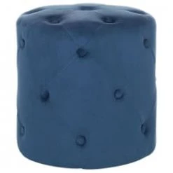 Beliani Poufs Pouf En Velours Bleu Foncé 11 Beliani Poufs Pouf En Velours Bleu Foncé -Fauteuils, poufs et repose-pieds Soldes pouf en velours bleu fonce 4
