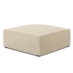 Micadoni Home Poufs Pouf En Velours Côtelé Beige Clair -Fauteuils, poufs et repose-pieds Soldes pouf en velours cotele beige clair 2