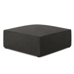 Micadoni Home Poufs Pouf En Velours Côtelé Gris Foncé -Fauteuils, poufs et repose-pieds Soldes pouf en velours cotele gris fonce 3