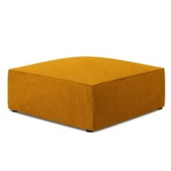 Micadoni Home Poufs Pouf En Velours Côtelé Jaune -Fauteuils, poufs et repose-pieds Soldes pouf en velours cotele jaune 2