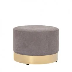 Bloomingville Poufs Pouf En Velours D55cm Gris