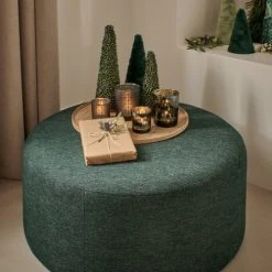 Pomax Poufs Pouf En Velours D80cm Vert 5 Pomax Poufs Pouf En Velours D80cm Vert -Fauteuils, poufs et repose-pieds Soldes pouf en velours d80cm vert 2