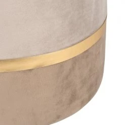 Maisons Du Monde Poufs Pouf En Velours Gris Clair Et Métal Doré -Fauteuils, poufs et repose-pieds Soldes pouf en velours gris clair et metal dore 1000 16 14 212312 3