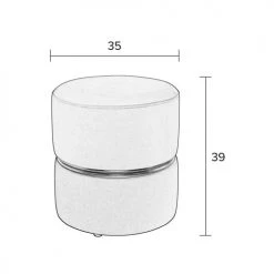 Drawer Poufs Pouf En Velours Jaune Et Orange -Fauteuils, poufs et repose-pieds Soldes pouf en velours jaune et orange 4