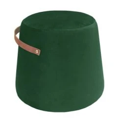 Nordlys Poufs Pouf En Velours Marron Avec Corde -Fauteuils, poufs et repose-pieds Soldes pouf en velours vert avec corde 4