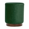 Nordlys Poufs Pouf En Velours Vert Et Base En Bois
