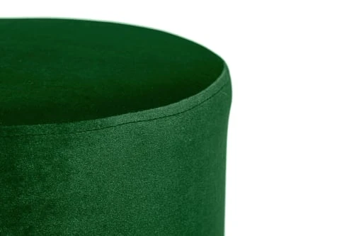 Nordlys Poufs Pouf En Velours Vert Et Base En Bois 6 Nordlys Poufs Pouf En Velours Vert Et Base En Bois – Image 6