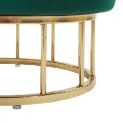 Beliani Poufs Pouf En Velours Vert Foncé Avec Rangement -Fauteuils, poufs et repose-pieds Soldes pouf en velours vert fonce avec rangement 4