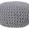 Beliani Poufs Pouf Gris Foncé 40 X 25 Cm