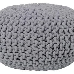 Beliani Poufs Pouf Gris Foncé 40 X 25 Cm