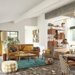 Maisons Du Monde Poufs Pouf Jacquard De Velours Moutarde Et Beige 7 Maisons Du Monde Poufs Pouf Jacquard De Velours Moutarde Et Beige -Fauteuils, poufs et repose-pieds Soldes pouf jacquard de velours moutarde et beige 1000 6 1 165518 5