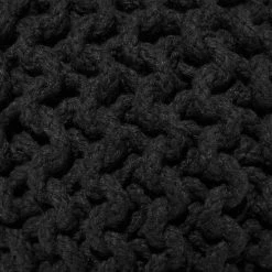 Beliani Poufs Pouf Noir 40 X 25 Cm -Fauteuils, poufs et repose-pieds Soldes pouf noir 40 x 25 cm 4