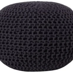 Beliani Poufs Pouf Noir 50 X 35 Cm