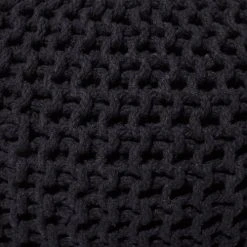 Beliani Poufs Pouf Noir 50 X 35 Cm -Fauteuils, poufs et repose-pieds Soldes pouf noir 50 x 35 cm 4