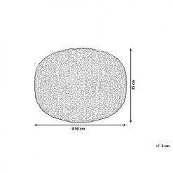 Beliani Poufs Pouf Noir 50 X 35 Cm -Fauteuils, poufs et repose-pieds Soldes pouf noir 50 x 35 cm 5