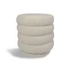 Now’s Home Poufs Pouf Pivotant Tissu En Bouclette Beige H45cm