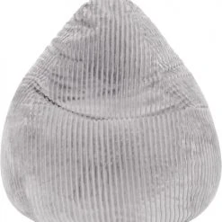 Sitting Point Poufs Pouf Poire D'intérieur Velours Grosse Cote Gris Clair 70x110cm