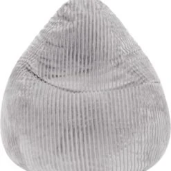 Sitting Point Poufs Pouf Poire D'intérieur Velours Grosse Cote Gris Clair 70x110cm -Fauteuils, poufs et repose-pieds Soldes pouf poire d interieur velours grosse cote gris clair 70x110cm 3