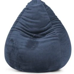 Sitting Point Poufs Pouf Poire XL D'intérieur Fourrure Douce Moutarde 70x110cm -Fauteuils, poufs et repose-pieds Soldes pouf poire xl d interieur fourrure douce bleu 70x110cm 1