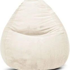 Sitting Point Poufs Pouf Poire XXL D'intérieur Fourrure Douce Gris Clair 80x130cm -Fauteuils, poufs et repose-pieds Soldes pouf poire xxl d interieur fourrure douce beige 80x130cm 2