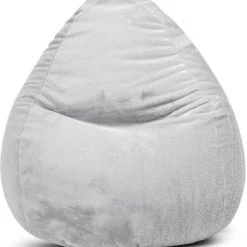Sitting Point Poufs Pouf Poire XXL D'intérieur Fourrure Douce Gris Clair 80x130cm -Fauteuils, poufs et repose-pieds Soldes pouf poire xxl d interieur fourrure douce gris clair 80x130cm 3