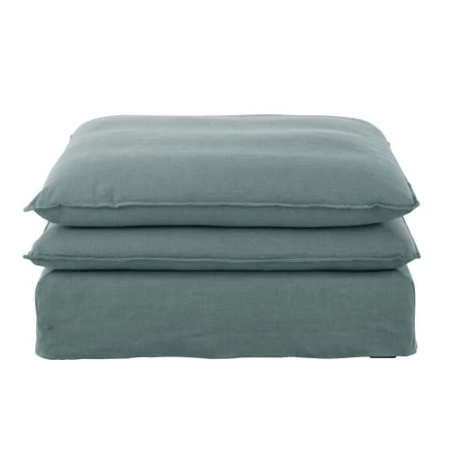 Maisons Du Monde Poufs Pouf Pour Canapé Modulable En Lin Bleu Céladon 1 Maisons Du Monde Poufs Pouf Pour Canapé Modulable En Lin Bleu Céladon