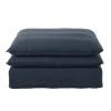 Maisons Du Monde Poufs Pouf Pour Canapé Modulable En Lin Bleu Nuit