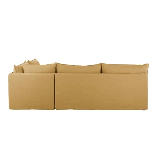 Maisons Du Monde Poufs Pouf Pour Canapé Modulable En Lin Ocre 3 Maisons Du Monde Poufs Pouf Pour Canapé Modulable En Lin Ocre – Image 3