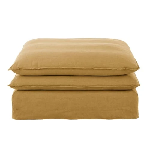 Maisons Du Monde Poufs Pouf Pour Canapé Modulable En Lin Ocre 1 Maisons Du Monde Poufs Pouf Pour Canapé Modulable En Lin Ocre