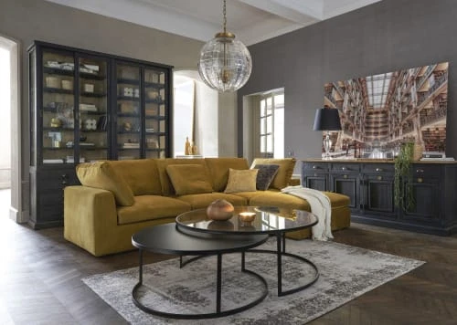 Maisons Du Monde Poufs Pouf Pour Canapé Modulable En Velours Jaune 6 Maisons Du Monde Poufs Pouf Pour Canapé Modulable En Velours Jaune – Image 6