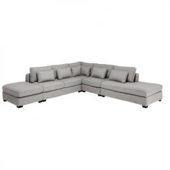 Maisons Du Monde Poufs Pouf Pour Canapé Modulable Gris Clair -Fauteuils, poufs et repose-pieds Soldes pouf pour canape modulable gris clair 1000 0 39 203235 4