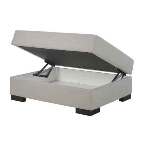 Maisons Du Monde Poufs Pouf Pour Canapé Modulable Gris Clair Avec Coffre De Rangement 2 Maisons Du Monde Poufs Pouf Pour Canapé Modulable Gris Clair Avec Coffre De Rangement – Image 2