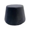Today Poufs Pouf Recouvert De Velours Noir 31,5x34x46,5cm