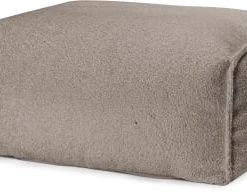 Sitting Point Poufs Pouf Repose Pied Carré Fourrure Douce Beige 55x65x35cm -Fauteuils, poufs et repose-pieds Soldes pouf repose pied carre fourrure douce taupe 55x65x35cm