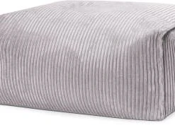 Sitting Point Poufs Pouf Repose Pied Carré Velours Grosse Cote Mauve 55x65x35cm -Fauteuils, poufs et repose-pieds Soldes pouf repose pied carre velours grosse cote gris clair 55x65x35cm 2