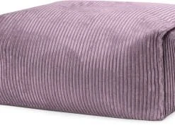Sitting Point Poufs Pouf Repose Pied Carré Velours Grosse Cote Gris Anthracite 55x65x35cm -Fauteuils, poufs et repose-pieds Soldes pouf repose pied carre velours grosse cote mauve 55x65x35cm