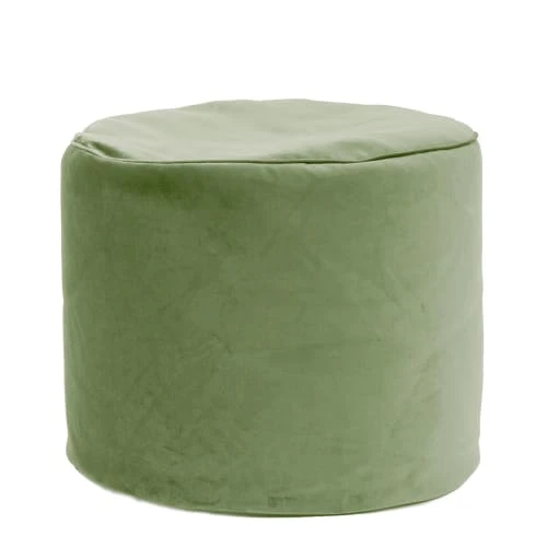 Jumbo Bag Poufs Pouf Rond D'intérieur En Velours Sauge 1 Jumbo Bag Poufs Pouf Rond D'intérieur En Velours Sauge