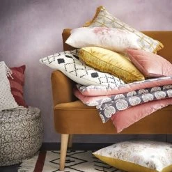 Maisons Du Monde Poufs Pouf Rond En Coton Imprimé -Fauteuils, poufs et repose-pieds Soldes pouf rond en coton imprime 1000 3 32 165549 7