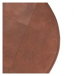 Rendez Vous Déco Poufs Pouf Rond En Cuir Camel -Fauteuils, poufs et repose-pieds Soldes pouf rond en cuir camel 4