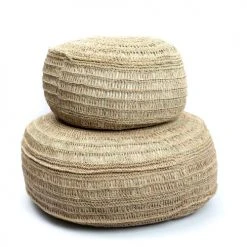 Bazar Bizar Poufs Pouf Rond En Herbe De Mer Naturel D60 -Fauteuils, poufs et repose-pieds Soldes pouf rond en herbe de mer naturel d60 2