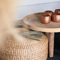 Bazar Bizar Poufs Pouf Rond En Jacinthe D'eau D60 -Fauteuils, poufs et repose-pieds Soldes pouf rond en jacinthe d eau d60 2