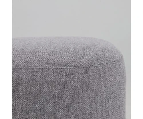 Meubles & Design Poufs Pouf Rond En Tissu Pieds Métal Gris 4 Meubles & Design Poufs Pouf Rond En Tissu Pieds Métal Gris – Image 4