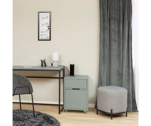 Meubles & Design Poufs Pouf Rond En Tissu Pieds Métal Gris 6 Meubles & Design Poufs Pouf Rond En Tissu Pieds Métal Gris – Image 6