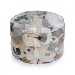 Reversible Poufs Pouf Rond Transparent à Remplir -Fauteuils, poufs et repose-pieds Soldes pouf rond transparent a remplir 2